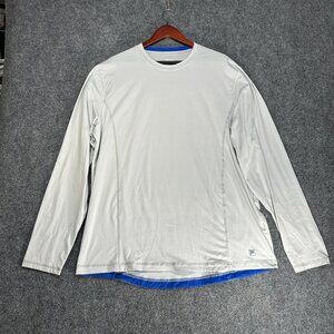 FILA Performance Wicking Top Mens T Shirt XXL NEW  W Tag Gray Blue Long Sleeve